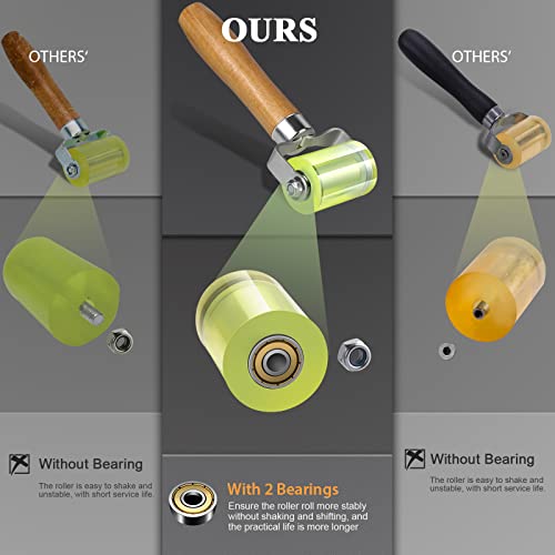 LUMITECO Bearings Equipped Automotive Car Audio Sound Deadening Application Wheel Roller, Heat Abatement Mat Wallpaper App...