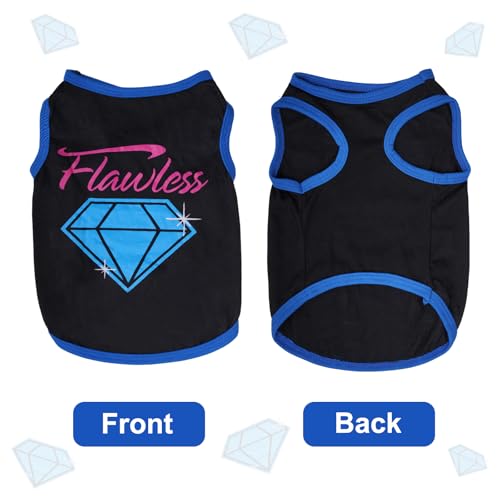 hoyuwak 8 Pieces Pet Shirts Funny Dog Printed Clothes Breathable Cool Puppy Sleeveless Vests for Summer