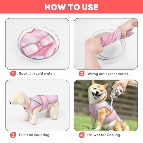 KYEESE Dog Cooling Vest, Lightweight Dog Cooler Jacket, 3D Breathable Mesh Pet Cooling Shirts for Summer with Reflective S...