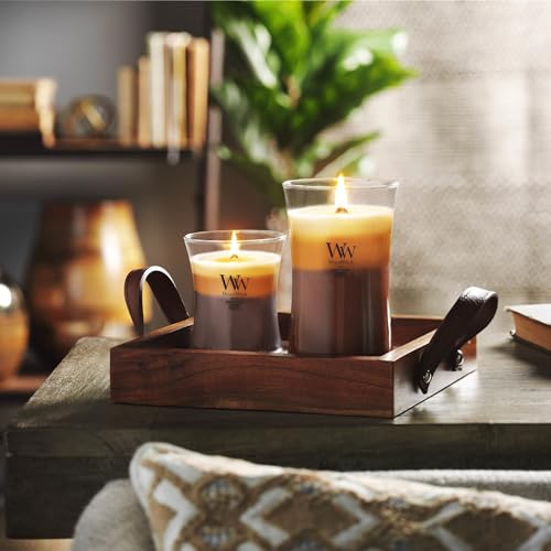 WoodWick Café Sweets Trilogy Holiday Candle Gifts for Women and Men, 9.7 oz Medium Hourglass Trilogy Candle with Crackling...