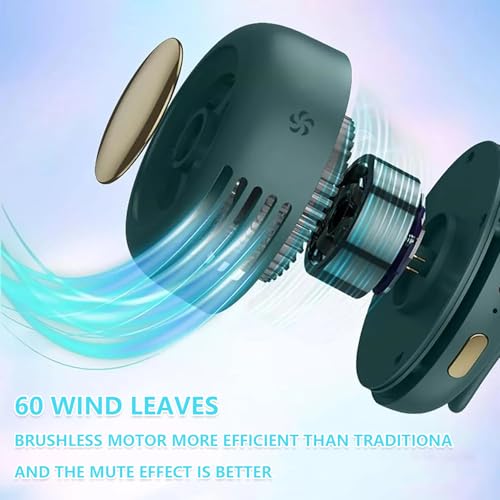 YAKINI Small Clip On Fan for Shirt, Portable Silent Mini Bladeless Electric Fans, 3-Speed Portable Mini Bladeless Fan Clip...