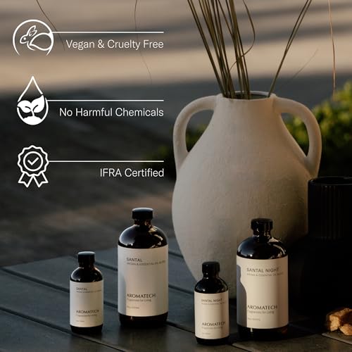 AromaTech Santal Aroma Essential Oil Blend: Luxury Hotel Inspired Aromatherapy with Amber, Vanilla, Cedar & Sandalwood for...