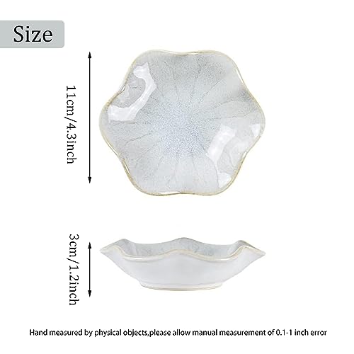 Ceramic Jewelry Dish, Lotus Leaf Decor Ring Tray, Small Key Bowl, Trinket Holder, Catch All Tray for Necklace Earrings, Ni...