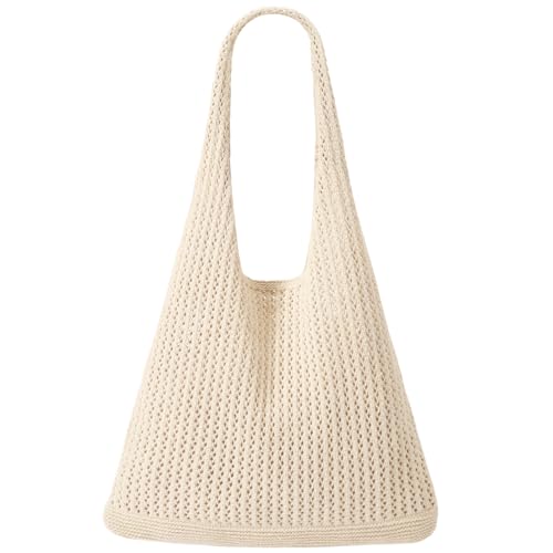 EIMMBD Crochet Bags for Women Beach Totes Bags Aesthetic Summer Tote Shoulder Hippie Bag Knit Bag