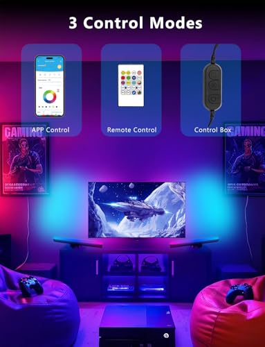 DAYBETTER Smart LED Light Bars, RGB Light Bar, 14 Inches TV Backlights with Scene and Music Modes, Smart Light Bars with M...