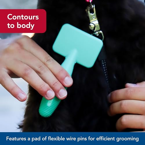 Coastal Pet Li'l Pals Dog Slicker Brush with Coated Tips - Dog Grooming Brush for Small Breeds & Puppies - One Size (3.25”...