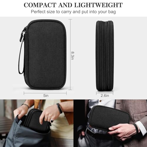 FYY Electronic Organizer, Travel Cable Organizer Bag Pouch Electronic Accessories Carry Case Portable Waterproof Double La...
