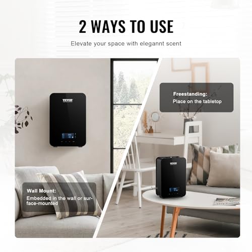 VEVOR Upgrade HVAC Scent Diffuser, Smart Scent Air Machine for Home, 180ML with Cold Air Technology, Waterless Essential O...
