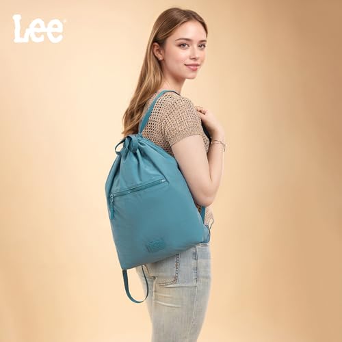 Montana West x Lee Drawstring Backpack Bag Lightweight Small Gym Swim Beach Bag Water Resistant Sports Sackpack for Men Wo...