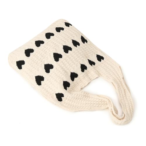 Gaudiwel Knitted Shoulder Tote Bag Large Crochet Beach Bag Hobo Bag Aesthetic Tote Handbags for Women
