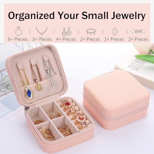 Ships Next Day, Custom Travel Jewelry Box with Name Birth Flower, Birthday Gifts for Women, Bridesmaid Proposal Gifts Pers...