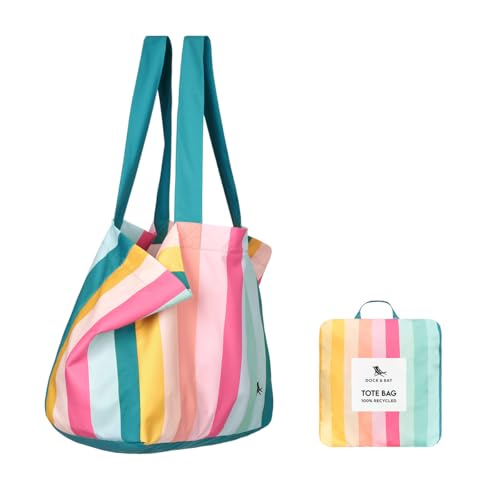 Dock & Bay Everyday Beach Tote Bag - Reusable Carrier Bag for Daily Use - Carries Up to 10kg - 100% Recycled Materials