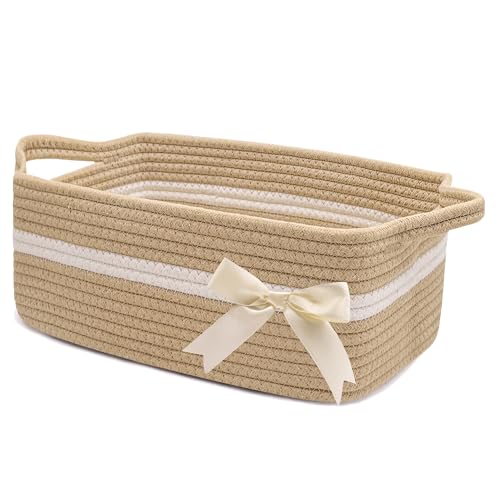BYLSSNUK Gift Baskets Empty for Kids, Storage Basket for Gifting Small Woven Rope Basket for Towels Baby Shower Baskets fo...