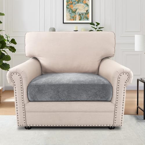 H.VERSAILTEX Sofa Cushion Covers Stretch Mixed-Color Chenille Chair Covers Armchair Chair Covers for Living Room Non Slip ...