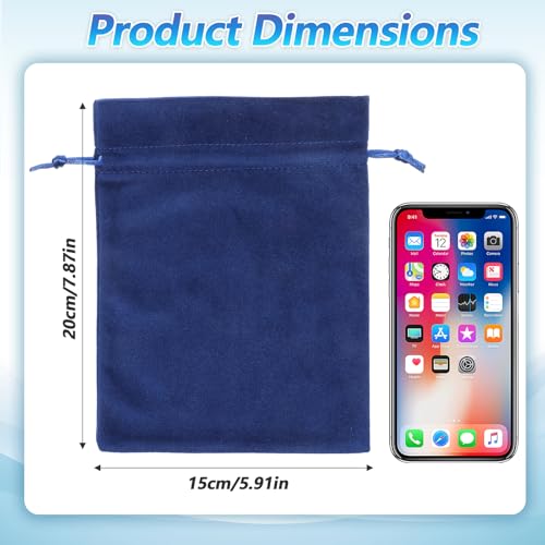 Yuomeaz 4 Pcs Velvet Gift Bag with Drawstring, 8 X 6 Inch Soft Velvet Pouch, Felt Velvets Drawstring Bag for Jewelry Brace...