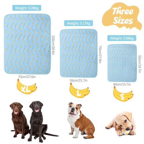 LETSQK Dog Cooling Mat, Summer Cooling Mat for Dogs, Self Cooling Pad for Small Medium Large Dogs Cats, Non-Toxic Breathab...