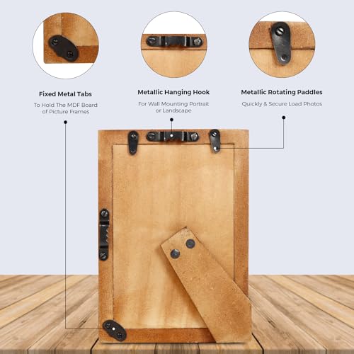 Handicrafts Home Decorative Picture Frame Wooden Photo Frame and Collage (Mop White, 4x6)