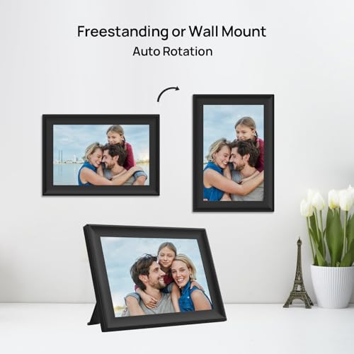 SSAWiFiFrame 32GB 10.1 Inch WiFi Digital Picture Frame with 1280x800 HD IPS Touch Screen, Send Photo or Videos via App or ...