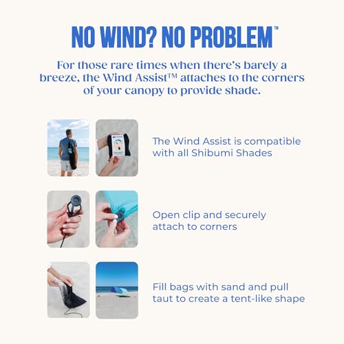 Shibumi Shade 3.0 Version | Wind-Powered Beach Tent Shade Canopy | Sets Up in 3 Mins | 150 Sq. Ft. of Shade for up to 8 Pe...