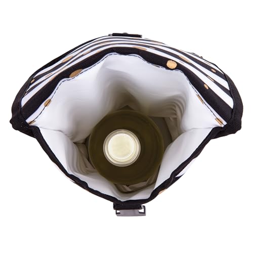 PackIt Freezable Wine Bag, Celebration Dot, Built with EcoFreeze Technology, Foldable, Reusable, Shoulder Strap with Buckl...