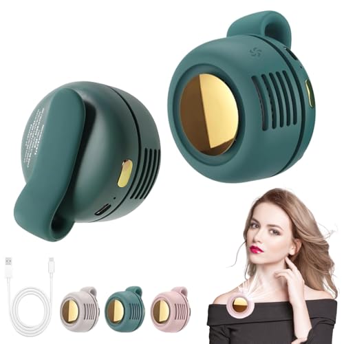 Portable Silent Mini Bladeless Electric Fan, Mini Whirlwind Fan for Waist Clip Fan, 3 Speeds Hands-Free Neck Fan,Suitable ...