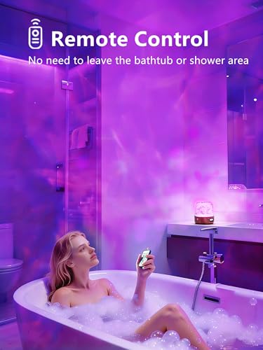 Spa-Like Shower Lamp, Bluetooth Speaker Waterproof Lamp, Rechargeable Lumena Lamp with Remote & Touch Control, 16 Colors O...
