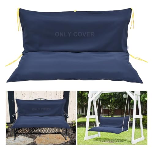 Three Seat Swing Replacement Cushions Only Cover, Anti-Slip Tie Rope Design Bench Cushions Cover for Outdoor Furniture, Zi...