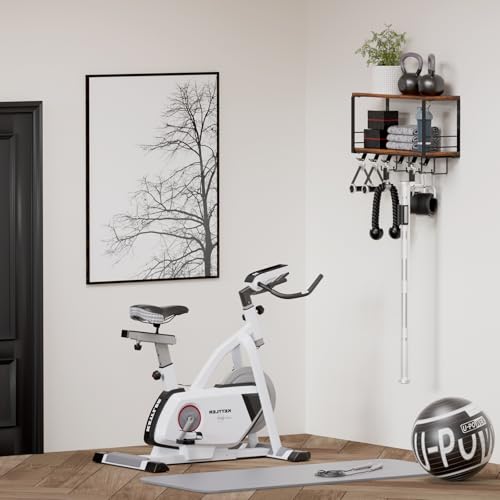 TJ.MOREE 2 Tier Floating Shelf Compatible with Tonal Accessories, T-Bracket Lock Adapters Hanger, Wall Mount Home Gym Stor...