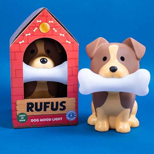 Fizz Creations Rufus The Dog Mood Light. Kawaii Nursery Decor. Soft Glow Night Light. Dog Lover Gift. Battery Operated. Cu...