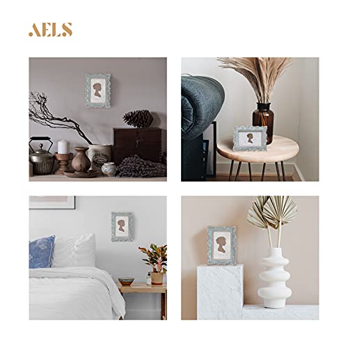 AELS 4x6 Inch Vintage Picture Frame, Elegant Antique Photo Frames with Glass Front, Photo Display, Tabletop Wall Hanging, ...