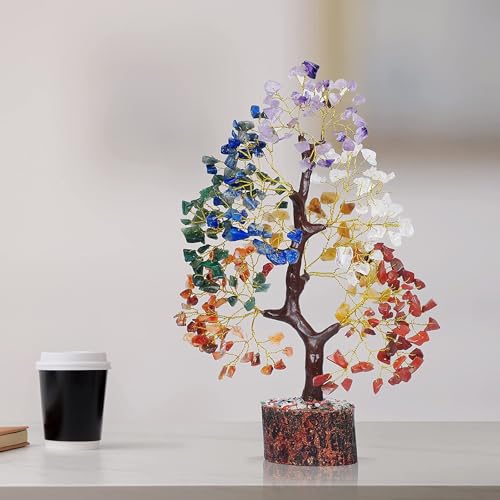 YATSKIA 7 Chakra Tree of Life - Crystals and Healing Stones | Birthday Gifts for Women | Crystal Tree for Positive Energy...