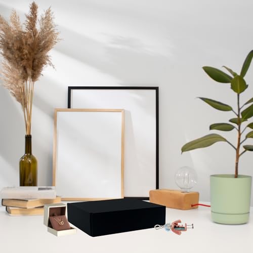 24 Pack 8x6x2 inches Black Shipping Boxes, Corrugated Mailer Boxes, Packaging Boxes for Products, Recyclable Cardboard Bo...