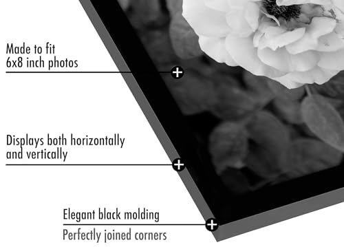 Americanflat 6x8 Picture Frame with Polished Plexiglass - Set of 5 - Galleria Collection - Picture Frames for Tabletop and...