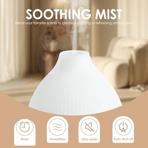 SALKING Essential Oil Diffuser, 100ml Aromatherapy Diffusers with Adjustable Mist Mode Timer Setting, Ultrasonic Diffusers...