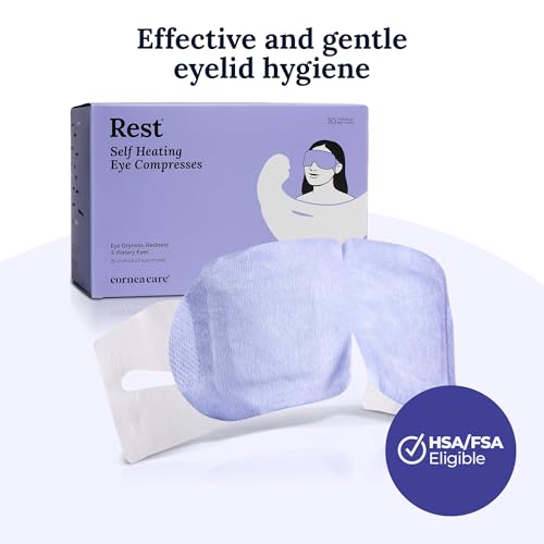 CorneaCare Rest: Self Heating Warm Compress for Dry Eyes | Heated Eye Mask for Fast Relief | Steam Mask for Stye Treatment...