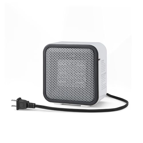 Amazon Basics Ceramic Space Heater, Portable Mini Heater for Office Desk, 500W, With Tip-Over Protection, Lightweight 1.4 ...