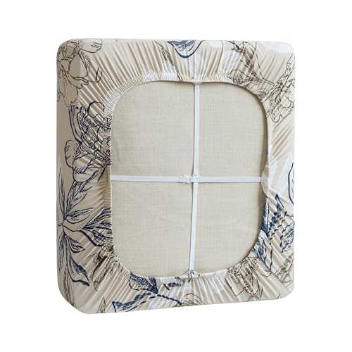 FORCHEER Ourdoor Cushion Covers 20X20 Waterproof Set of 2 Floral Printed Stretch Patio Chair Cushino Covers for Rattan Pat...