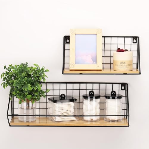 Tbestmax 3 Pack Qtips Holder Dispenser - Bathroom Organizers and Storage Containers, Plastic Apothecary Jars with Black Li...