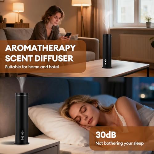 Waterless Scent Diffuser Starter Kit: 100ml Cordless Rechargeable APP Smart Remote Control - Aroma Aromatherapy Diffuser S...