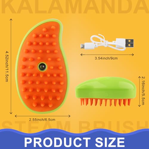 Cat Steam Brush, 3 In 1 Steamy Pet Brush, Silicone Massage Dog Hair Remover Comb, Spray Mist Grooming for Indoor Kittens (...