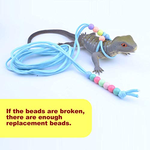 Adjustable Reptile Training Lead Harness Leash Nylon Rope for Lizard Crested Gecko Chameleon Guinea Pig Ferrets Hamster Ra...