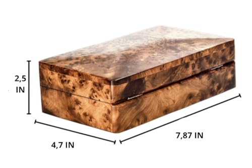BAZAARDI Hand Carved Wooden Multipurpose Keepsake Jewelry Decorative Art Box Storage Organizer (Large wood Box,Antique) (L...