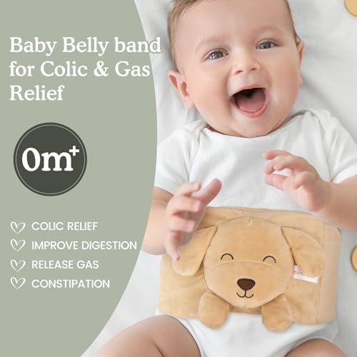 Baby Colic and Gas Relief, Heated Tummy Wrap for Newborns Belly Relief by Soothing Warmth, Baby Heating Pad Swaddling Belt...