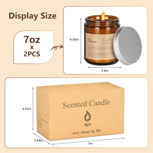 Obisesio Candles for Home Scented, 2 Pack Scented Candles for Stress Relief & Self-Care, Aromatherapy Candle for Men and W...