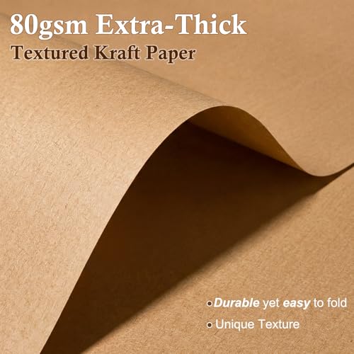 Suncalla 16 Pcs Neutral Wedding Wrapping Paper Set 16" Kraft Vintage Bridal Gift Wrapping Paper and Ribbon Gift Tags Dried...