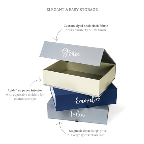 Savor | Keepsake Overflow Box | Acid-Free Storage and Gift Box with Magnetic Close for Safely Holding Mementos, Organizing...