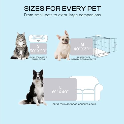 Luciphia Premium Dog Cooling Mat Non-Slip Q-MAX>0.5 Self-Cooling Pad for Small Pet Cat Indoor Portable Kennel Puppy Bed fo...