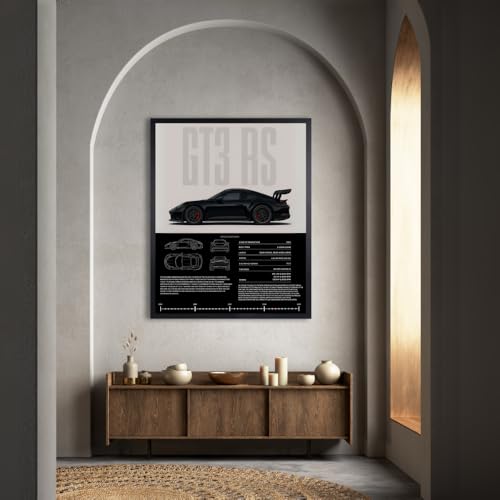 InkFlow Posters Vintage Racing Car Poster - Classic Supercar Wall Art for Boys Bedroom, Living Room, Dorm - Ideal Print De...