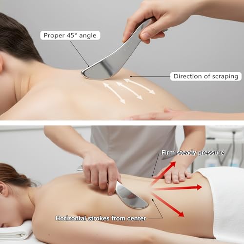BYYDDIY Stainless Steel Gua Sha Muscle Scraper Tool,Scar Tissue Tool,Physical Therapy Tools,Muscle Scraping Tool,Guasha Ma...