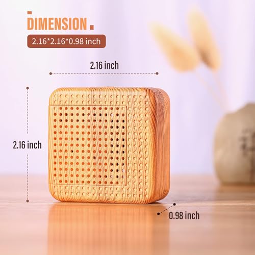 Weljoy Wood Grain Portable Diffuser for Essential Oils – Car or Travel, Mini Size, Quiet, Waterless, Re-Chargeable Battery...
